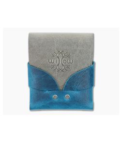 Willow Craft Goods Wide Swaddle Leather Wallet Blue Raspberry And Charcoal Colorway WCG-012 - WCG-012 1
