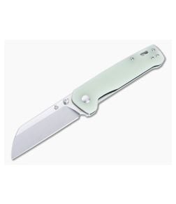 QSP Knives Penguin Sheepsfoot Satin D2 Jade G10 Liner Lock Folder - QS-130-V 1