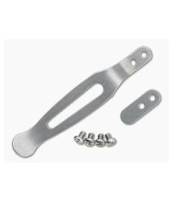 Hinderer Standard Pocket Clip and Filler Tab Set Titanium Stonewashed 1302 - HK-1302 1