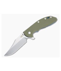 Hinderer XM-24 Bowie 20CV OD Green G10 Stonewashed Blue Tri-Way Pivot Flipper 1326 - HK-1326 1