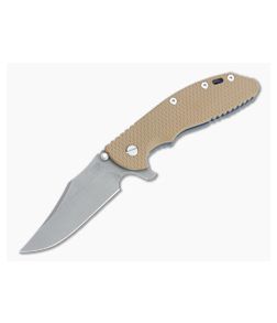 Hinderer XM-24 Bowie 20CV Coyote Tan G10 Battle Blue Tri-Way Pivot Flipper 1336 - HK-1336 1