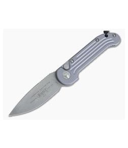 Microtech LUDT Apocalyptic CTS-204P Plain Edge Gray Automatic Knife 135-10APGY - MT-135-10APGY-204P 1