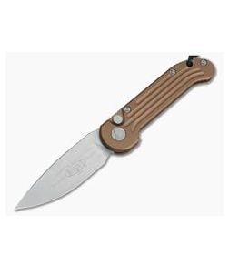 Microtech LUDT Stonewashed CTS-204P Plain Edge Tan Automatic Knife 135-10TA - MT-135-10TA-204P 1