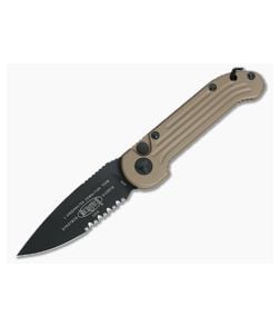Microtech LUDT Tan Part Serrated Automatic Knife 135-2TA - MT-135-2TA 1