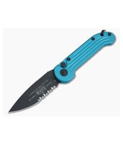 Microtech LUDT Black CTS-204P Partially Serrated Turquoise Automatic Knife 135-2TQ - MT-135-2TQ-204P 1