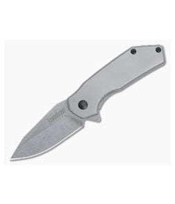 Kershaw Valve Stonewashed Drop Point Assisted Frame Lock Flipper 1375 - KS-1375 1