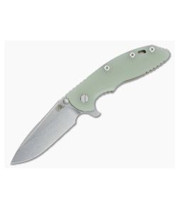 Hinderer XM-18 3.5" Jade G10 Tri-Way Spear Point Stonewash Bronze S45VN HK-1376 - HK-1376 1