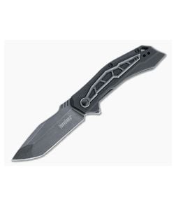 Kershaw Flatbed BlackWash Tanto Steel Inlaid Black GFN Assisted Liner Lock Flipper 1376 - KS-1376 1