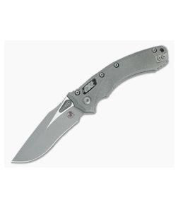 Microtech Amphibian RAM-LOK Marfione Select Apocalyptic Slab Titanium - MT-137RL-10APMS1 1