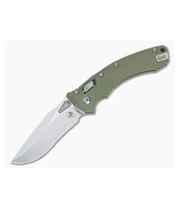 Microtech Amphibian RAM-LOK Fluted OD Green G10 Stonewashed M390MK 137RL-10FLGTOD - MT-137RL-10FLGTOD 1