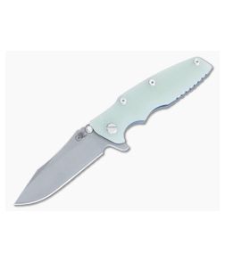 Hinderer Eklipse 3.5" Flipper Spearpoint S45VN Translucent Green G10 Battle Blue Tri-Way Folder 1394 - HK-1394 1