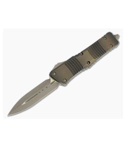 Microtech Combat Troodon D/E Bronze Apocalyptic M390 Double Edge Antique Bronze OTF Automatic 142-13APABS - MT-142-13APABS 1