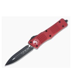 Microtech Combat Troodon Red D/E Black Plain M390 OTF Automatic 142-1RD - MT-142-1RD 1