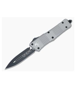 Microtech Combat Troodon OTF Titanium Gray Aluminum Handle Black M390 Double Edge Blade 142-1TG - MT-142-1TG 1