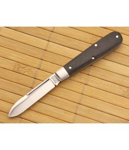 Tidioute Cutlery #14 SFO Lick Creek Boys Knife Black Canvas Micarta - GEC-142116-BCM 1