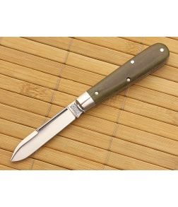 Tidioute Cutlery #14 Lick Creek Boys Knife Green Linen Micarta - GEC-142116-GLM 1