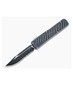 Guardian Tactical Scout OTF Carbon Fiber Black Two Tone Serrated Elmax 142212 - GT-142212 1