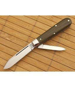Tidioute Cutlery #14 Lick Creek Boys Knife 2-Blade Green Micarta - GEC-142216-GLM 1