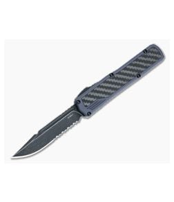 Guardian Tactical Scout OTF Carbon Fiber Dark Stonewash Serrated Elmax 142612 - GT-142612 1