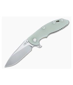 Hinderer XM-18 3.5" Skinny MagnaCut Slicer Translucent Green G10 Tri-Way Stonewash Bronze Flipper 1436 - HK-1436 1