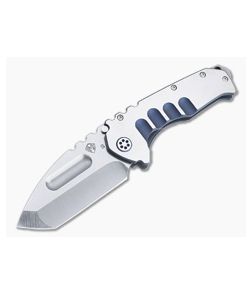 Medford Praetorian Ti Tanto Tumbled S35VN Faced Silver Bead Blast Blue Titanium Folder - MKT-MKT144 1