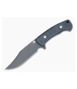 Hinderer Ranch Bowie Fixed Blade Black Micarta Handle Battle Black 3V Clip Point Blade 1462 - HK-1462 1
