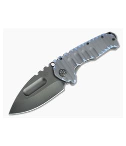 Medford Praetorian Ti Drop Point PVD 3V Bead Blast Cement w/ Brushed Blue Diamonds Titanium Folder - MKT-MKT146 1