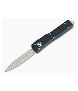 Microtech UTX-70 Stonewash CTS-204P Plain Double Edge OTF Black Automatic Knife 147-10 - MT-147-10-204P 1
