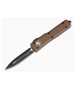 Microtech UTX-70 Black CTS-204P Plain Double Edge OTF Tan Automatic Knife 147-1TA - MT-147-1TA-204P 1