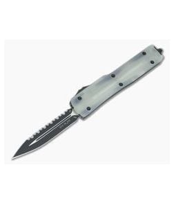 Microtech UTX-70 D/E Jade Green G10 Top Signature Full Serrated Double Edge Black 204P OTF Automatic Knife 147-3GTJGS - MT-147-3GTJGS-204P 1