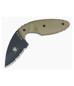 Kabar Small TDI Knife Coyote Brown Partially Serrated 1477CB - KA-1477CB 1