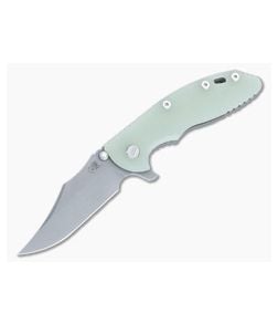 Hinderer XM-18 3.5" Tri-Way Flipper Translucent Green G10 Working Finish S45VN Bowie HK-1481 - HK-1481 1