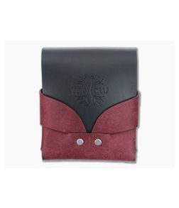 Willow Craft Goods Wide Swaddle Leather Wallet Bordeaux And Black Colorway WCG-014 - WCG-014 1