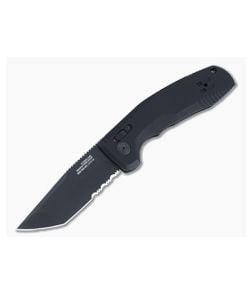 SOG TAC AU Tanto Blackout Serrated D2 AU-XR Lock Automatic Folder 15-38-04-57 - SOG-15-38-04-57 1