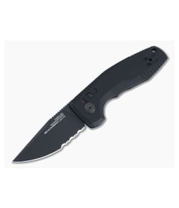 SOG TAC AU Compact Blackout Serrated D2 AU-XR Lock Automatic Folder 15-38-08-57 - SOG-15-38-08-57 1