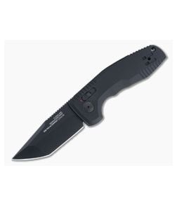 SOG TAC AU Compact Tanto Blackout Plain D2 AU-XR Lock Automatic Folder 15-38-09-57 - SOG-15-38-09-57 1