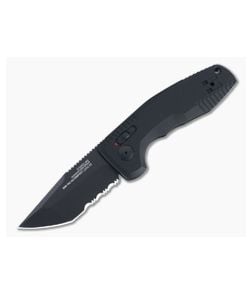 SOG TAC AU Compact Tanto Blackout Serrated D2 AU-XR Lock Automatic Folder 15-38-10-57 - SOG-15-38-10-57 1