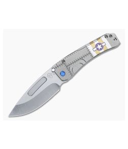 Medford Knives Slim Midi Tumbled S35VN "Stars and Bars" Titanium Folder - MKT-MKT150 1