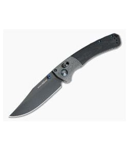 Benchmade HUNT Crooked River Gold Class DLC 20CV Damasteel Bolster Carbon Fiber 15080BK-191-399 - BM-15080BK-191-399 1