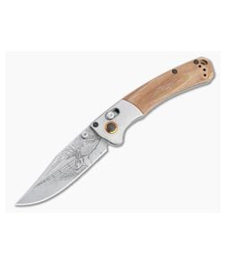 Benchmade Mini Crooked River Limited Whitetail Deer Artist Series S30V Stabilized Wood Folder 15085-2202 - BM-15085-2202 1