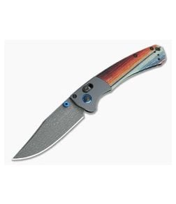 Benchmade Mini Crooked River Gold Class Nichols Damascus G-Carta Folder 15085-221 - BM-15085-221 1