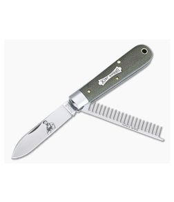 Tidioute #15 Urban Jack Knife OD Green Canvas Micarta Slip Joint Knife 152221 - GEC-152221-GCM 1