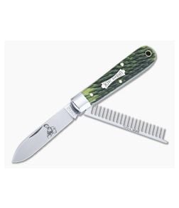 Tidioute #15 Urban Jack Knife Spring Green Jigged Bone Slip Joint Knife 152221 - GEC-152221-SGJB 1