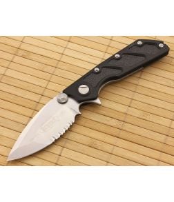 Microtech D.O.C. Manual Stonewash Serrated 154CM - MT-153-11 1
