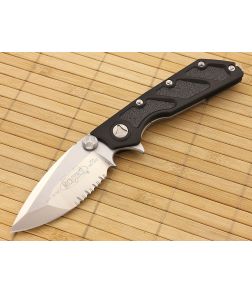Microtech D.O.C. Manual Satin Serrated S30V - MT-153-5 1
