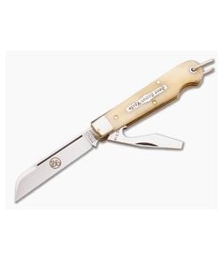 Tidioute Cutlery #15 Beer Scout Jack Knife Smooth Ivory Bone - GEC-153215CL-SIB 1