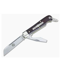 Tidioute Cutlery #15 Beer Scout Maroon Linen Micarta - GEC-153216CL-MLM 1