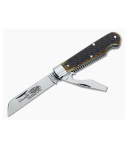 Tidioute Cutlery #15 Boys Knife Cap Lifter Yellow Jig Bone - GEC-153216CL-AYJB 1