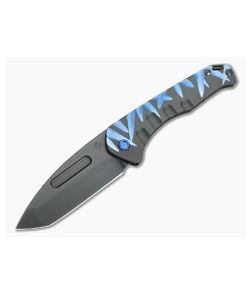 Medford Praetorian Slim Tanto PVD S35VN Blue "Show Lights" Titanium Folder - MKT-MKT153 1