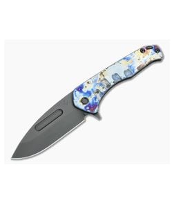 Medford Praetorian Slim Flipper PVD S35VN Galaxy Flamed PVD Titanium Folder - MKT-MKT154 1